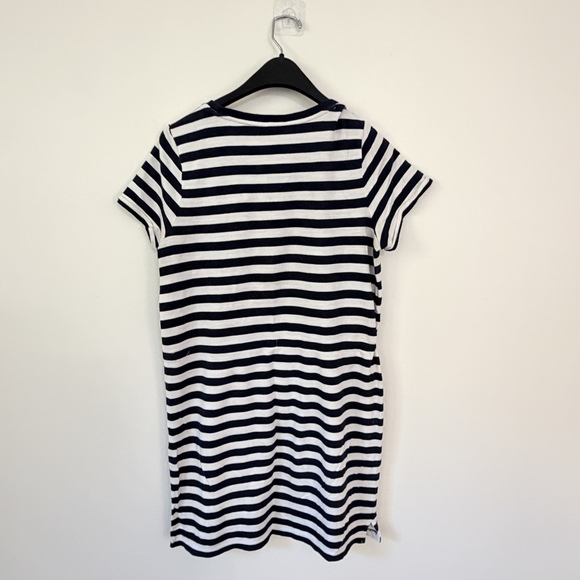 Sonoma Nautical stripe 100% cotton short sleeve dress blue white medium dress - Picture 2 of 6